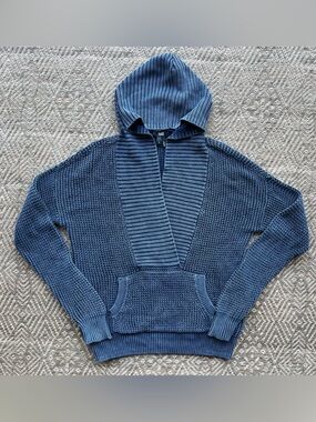 Paige Celeste Blue 100% Cotton Sweater Hoodie Womens Size Small